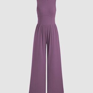 Cider Lavender Wide-Leg Jumpsuit